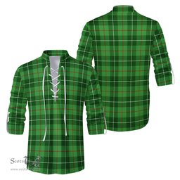 ScotsTee Shop Scottish Clephan Clan Tartan Mens Scottish Jacobite Ghillie Casual Shirt