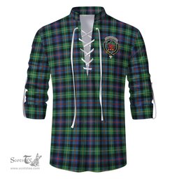 ScotsTee Shop Scottish Farquharson Ancient Clan Crest Tartan Mens Scottish Jacobite Ghillie Casual Shirt