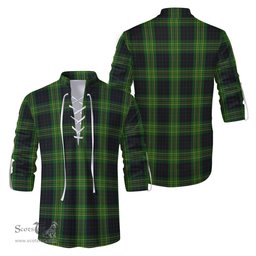 ScotsTee Shop Scottish Fitzpatrick Hunting Clan Tartan Mens Scottish Jacobite Ghillie Casual Shirt
