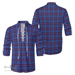 ScotsTee Shop Scottish Elliot Modern Clan Tartan Mens Scottish Jacobite Ghillie Casual Shirt