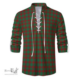 ScotsTee Shop Scottish Donachie Clan Tartan Mens Scottish Jacobite Ghillie Casual Shirt
