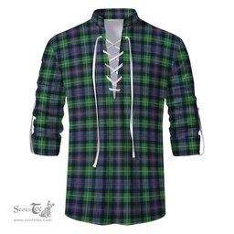 ScotsTee Shop Scottish Farquharson Ancient Clan Tartan Mens Scottish Jacobite Ghillie Casual Shirt