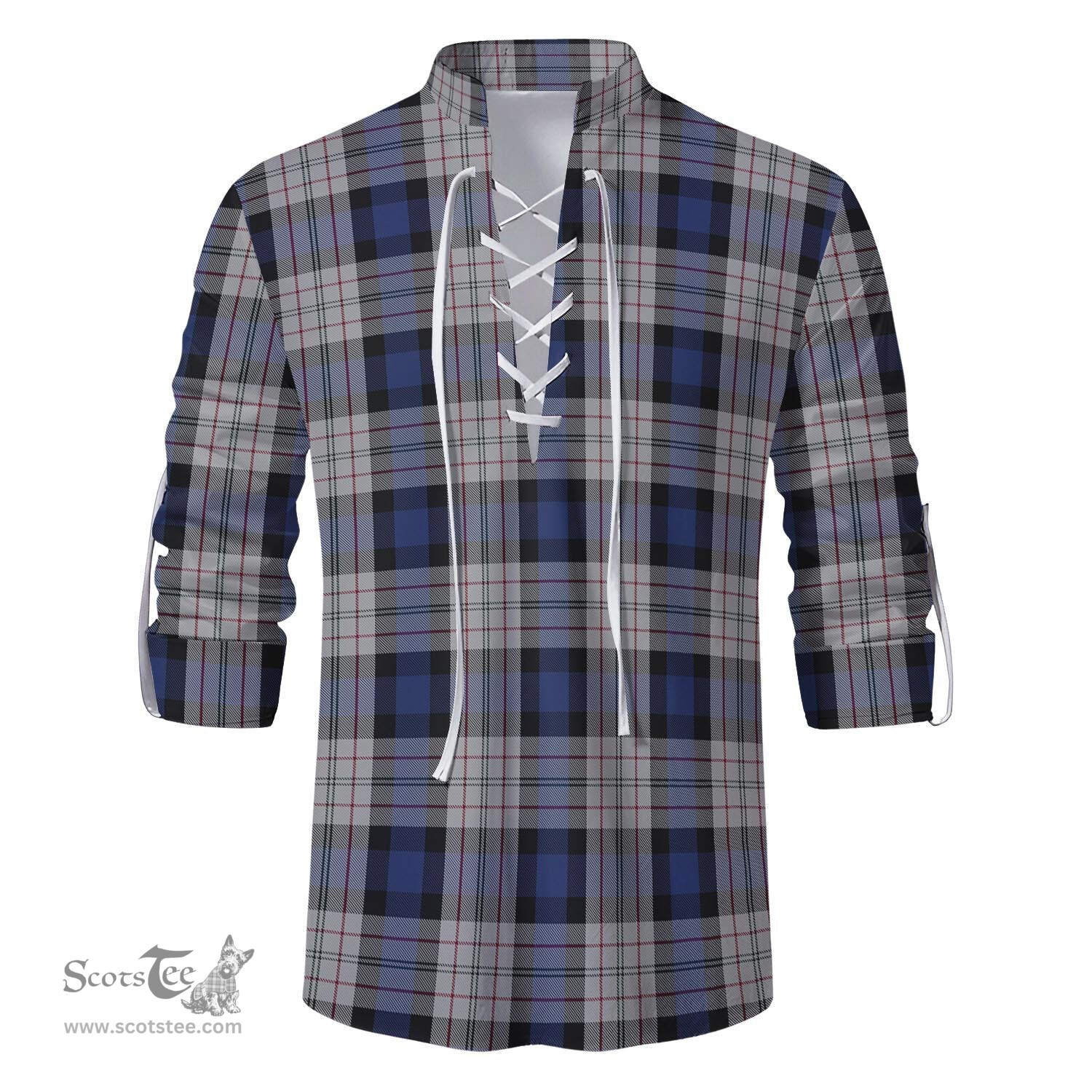ScotsTee Shop Scottish Ferguson Dress Clan Tartan Mens Scottish Jacobite Ghillie Casual Shirt