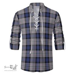 ScotsTee Shop Scottish Ferguson Dress Clan Tartan Mens Scottish Jacobite Ghillie Casual Shirt