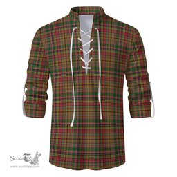 ScotsTee Shop Scottish Drummond of Strathallan Clan Tartan Mens Scottish Jacobite Ghillie Casual Shirt