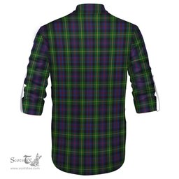 ScotsTee Shop Scottish Farquharson Clan Crest Tartan Mens Scottish Jacobite Ghillie Casual Shirt