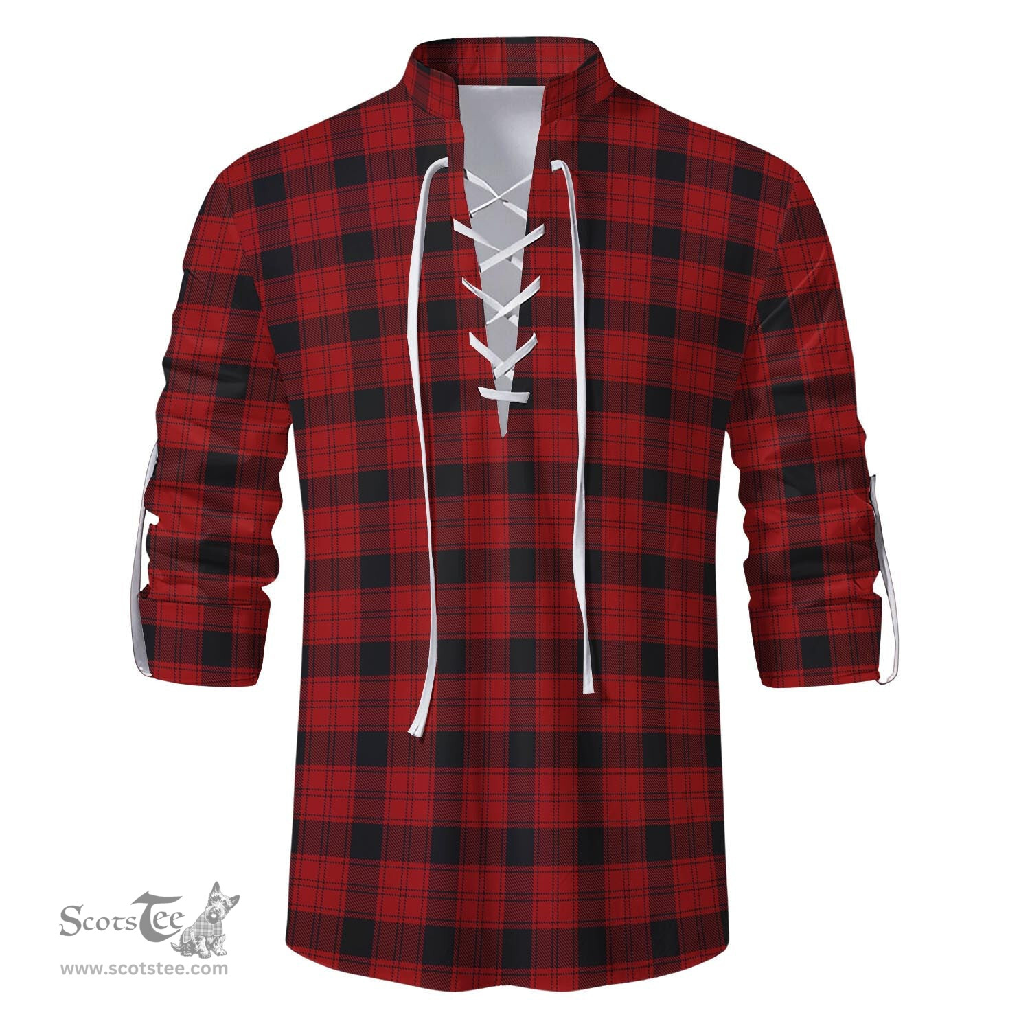 ScotsTee Shop Scottish Ewing Clan Tartan Mens Scottish Jacobite Ghillie Casual Shirt