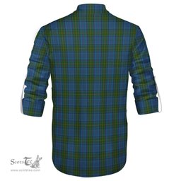 ScotsTee Shop Scottish Donegal County Ireland Clan Tartan Mens Scottish Jacobite Ghillie Casual Shirt