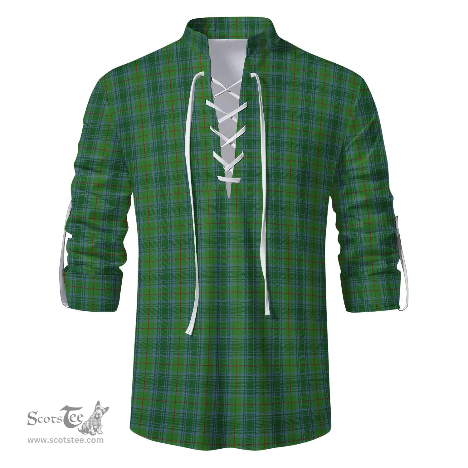 ScotsTee Shop Scottish Cranston Clan Tartan Mens Scottish Jacobite Ghillie Casual Shirt