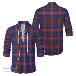 ScotsTee Shop Scottish Chisholm Hunting Modern Clan Tartan Mens Scottish Jacobite Ghillie Casual Shirt
