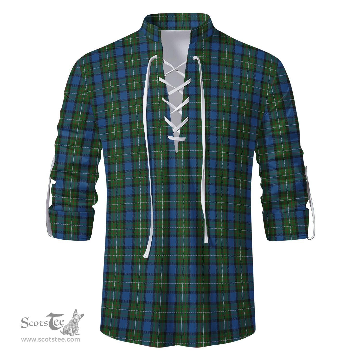 ScotsTee Shop Scottish Ferguson of Atholl Clan Tartan Mens Scottish Jacobite Ghillie Casual Shirt