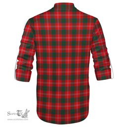 ScotsTee Shop Scottish Fenton Clan Crest Tartan Mens Scottish Jacobite Ghillie Casual Shirt