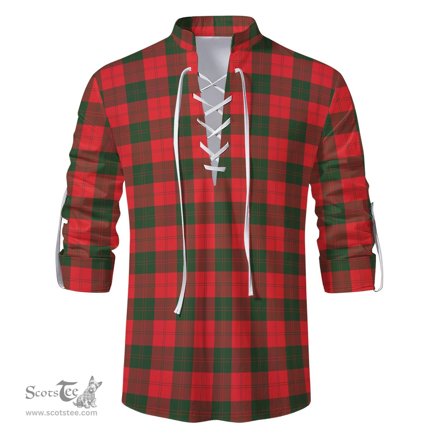 ScotsTee Shop Scottish Erskine Modern Clan Tartan Mens Scottish Jacobite Ghillie Casual Shirt