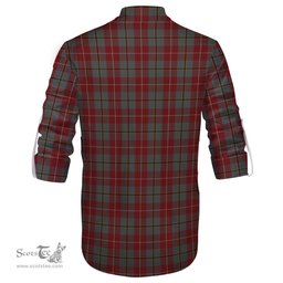 ScotsTee Shop Scottish Douglas Ancient Red Clan Crest Tartan Mens Scottish Jacobite Ghillie Casual Shirt