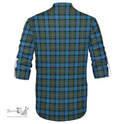 ScotsTee Shop Scottish Fergusson Ancient Clan Tartan Mens Scottish Jacobite Ghillie Casual Shirt