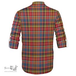 ScotsTee Shop Scottish Drummond of Strathallan Modern Clan Tartan Mens Scottish Jacobite Ghillie Casual Shirt