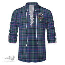 ScotsTee Shop Scottish Cooper Clan Crest Tartan Mens Scottish Jacobite Ghillie Casual Shirt