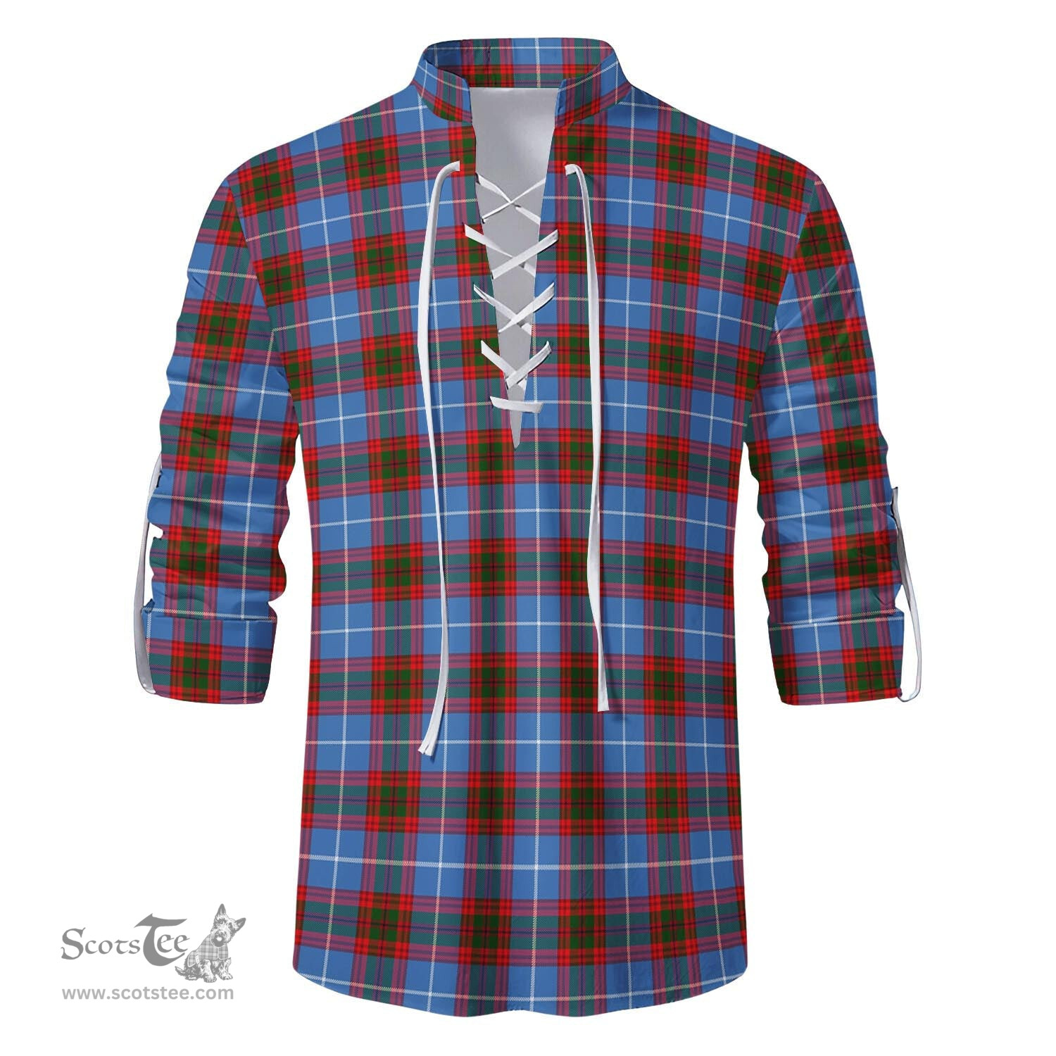 ScotsTee Shop Scottish Congilton Clan Tartan Mens Scottish Jacobite Ghillie Casual Shirt