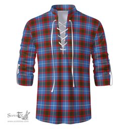 ScotsTee Shop Scottish Congilton Clan Tartan Mens Scottish Jacobite Ghillie Casual Shirt