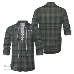 ScotsTee Shop Scottish Craig Clan Crest Tartan Mens Scottish Jacobite Ghillie Casual Shirt