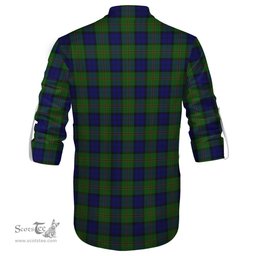 ScotsTee Shop Scottish Dundas Modern Clan Tartan Mens Scottish Jacobite Ghillie Casual Shirt