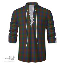 ScotsTee Shop Scottish Dorward Dogwood Clan Tartan Mens Scottish Jacobite Ghillie Casual Shirt