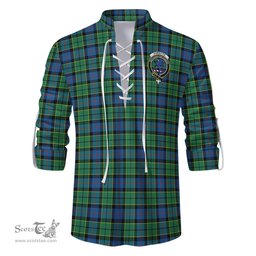 ScotsTee Shop Scottish Forsyth Ancient Clan Crest Tartan Mens Scottish Jacobite Ghillie Casual Shirt