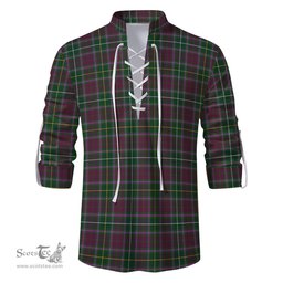 ScotsTee Shop Scottish Crosbie Clan Tartan Mens Scottish Jacobite Ghillie Casual Shirt