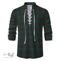 ScotsTee Shop Scottish Dublin County Ireland Clan Tartan Mens Scottish Jacobite Ghillie Casual Shirt