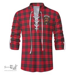 ScotsTee Shop Scottish Drummond Modern Clan Crest Tartan Mens Scottish Jacobite Ghillie Casual Shirt