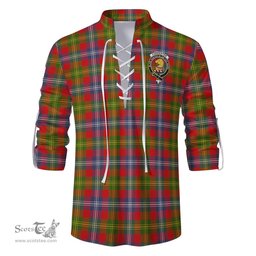 ScotsTee Shop Scottish Forrester Clan Crest Tartan Mens Scottish Jacobite Ghillie Casual Shirt