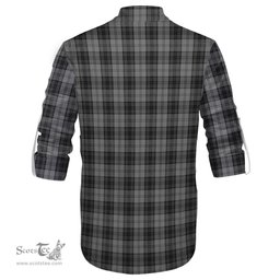 ScotsTee Shop Scottish Douglas Grey Clan Tartan Mens Scottish Jacobite Ghillie Casual Shirt