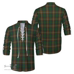ScotsTee Shop Scottish Chisholm Hunting Clan Tartan Mens Scottish Jacobite Ghillie Casual Shirt
