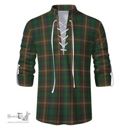 ScotsTee Shop Scottish Chisholm Hunting Clan Tartan Mens Scottish Jacobite Ghillie Casual Shirt
