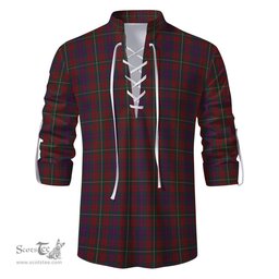 ScotsTee Shop Scottish Clare County Ireland Clan Tartan Mens Scottish Jacobite Ghillie Casual Shirt