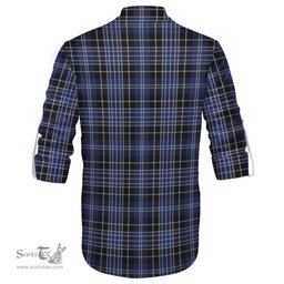 ScotsTee Shop Scottish Clark Clan Crest Tartan Mens Scottish Jacobite Ghillie Casual Shirt