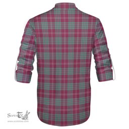 ScotsTee Shop Scottish Crawford Ancient Clan Tartan Mens Scottish Jacobite Ghillie Casual Shirt