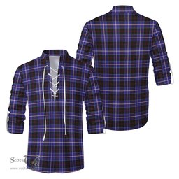 ScotsTee Shop Scottish Dunlop Modern Clan Tartan Mens Scottish Jacobite Ghillie Casual Shirt