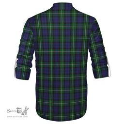 ScotsTee Shop Scottish Forbes Clan Tartan Mens Scottish Jacobite Ghillie Casual Shirt