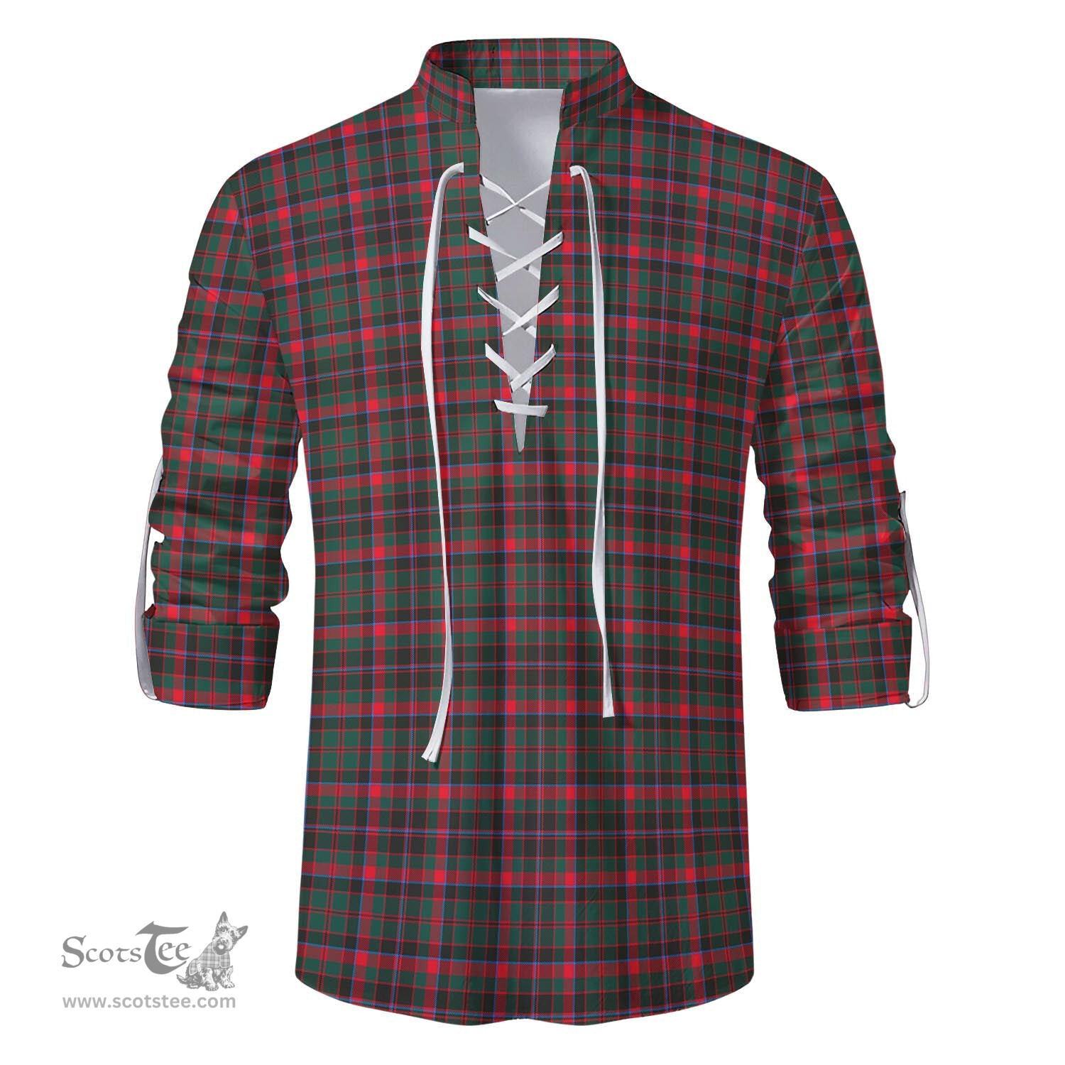 ScotsTee Shop Scottish Cumming Hunting Modern Clan Tartan Mens Scottish Jacobite Ghillie Casual Shirt