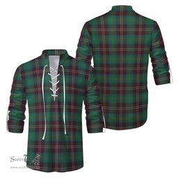 ScotsTee Shop Scottish Chisholm Hunting Ancient Clan Tartan Mens Scottish Jacobite Ghillie Casual Shirt