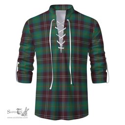 ScotsTee Shop Scottish Chisholm Hunting Ancient Clan Tartan Mens Scottish Jacobite Ghillie Casual Shirt