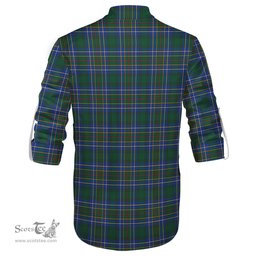 ScotsTee Shop Scottish Cockburn Ancient Clan Tartan Mens Scottish Jacobite Ghillie Casual Shirt