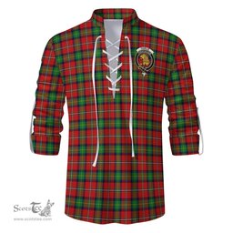 ScotsTee Shop Scottish Fairlie Modern Clan Crest Tartan Mens Scottish Jacobite Ghillie Casual Shirt