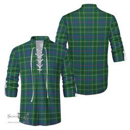 ScotsTee Shop Scottish Duncan Ancient Clan Tartan Mens Scottish Jacobite Ghillie Casual Shirt