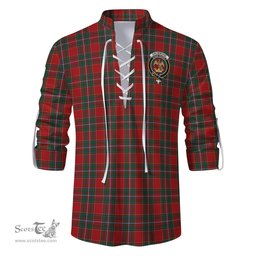 ScotsTee Shop Scottish Drummond Ancient Clan Crest Tartan Mens Scottish Jacobite Ghillie Casual Shirt