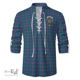 ScotsTee Shop Scottish Douglas Modern Clan Crest Tartan Mens Scottish Jacobite Ghillie Casual Shirt