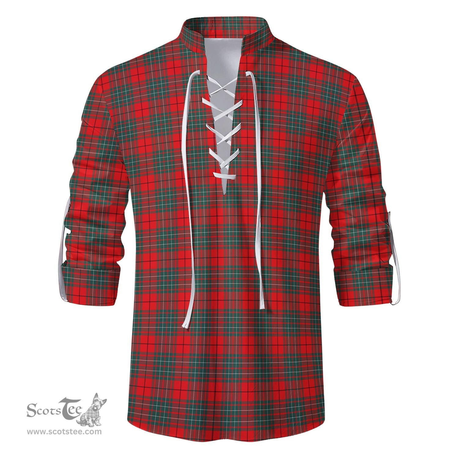 ScotsTee Shop Scottish Cumming Modern Clan Tartan Mens Scottish Jacobite Ghillie Casual Shirt