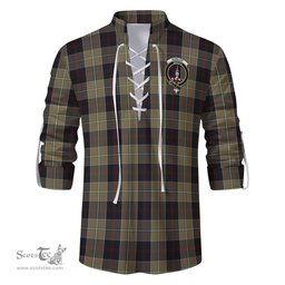 ScotsTee Shop Scottish Dunlop Hunting Clan Crest Tartan Mens Scottish Jacobite Ghillie Casual Shirt