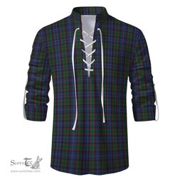 ScotsTee Shop Scottish Fletcher Clan Tartan Mens Scottish Jacobite Ghillie Casual Shirt